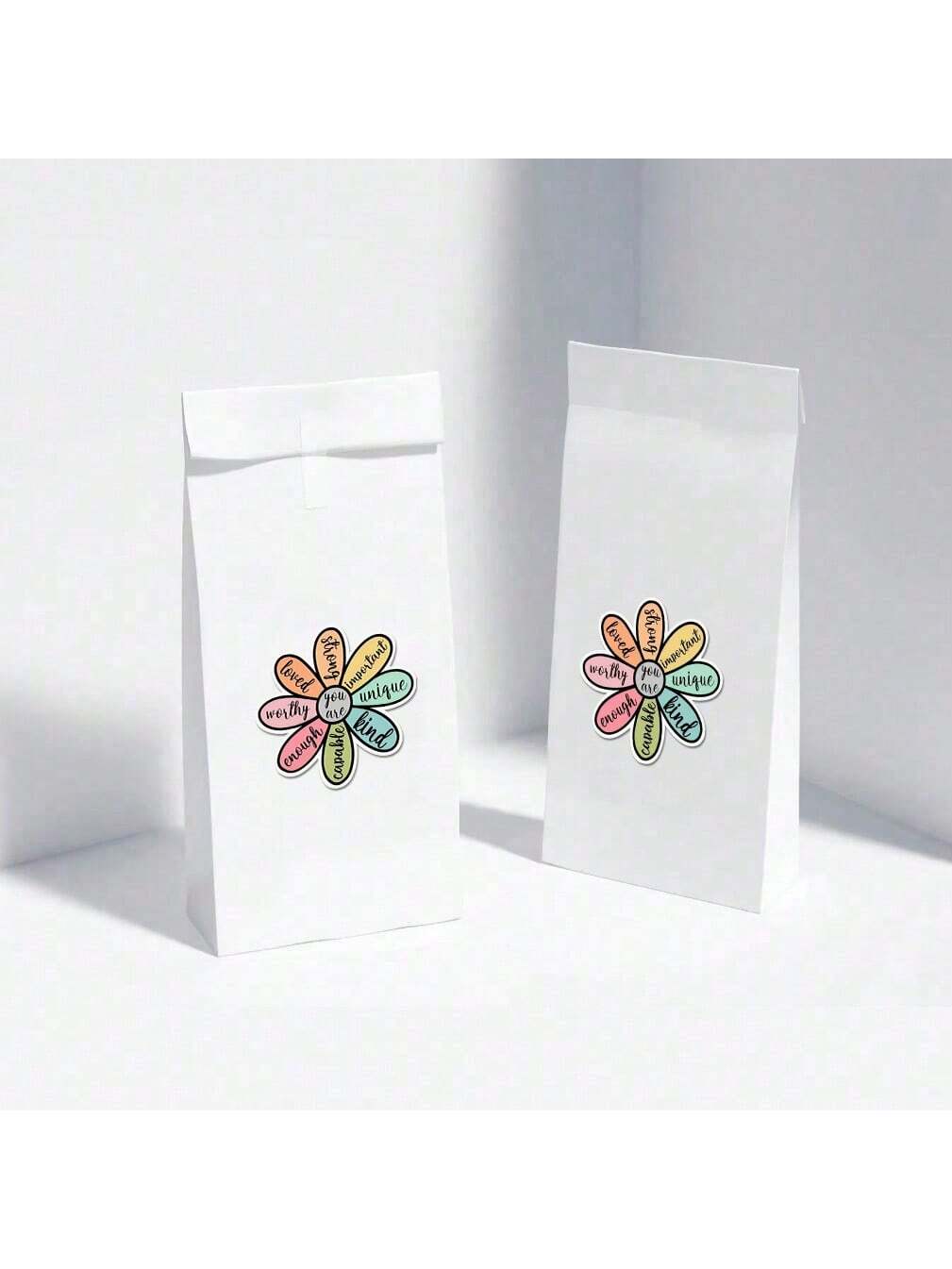 1/2/5pcs Inspirational Floral Stickers| Fun And Personalized Vinyl Stickers For Planners, Journals And Laptops| Cute And Positive Design For Meditation Enthusiasts, Wellness Gurus And Book Lovers