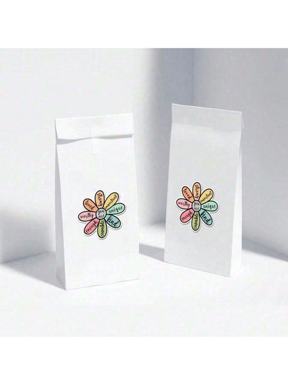 1/2/5pcs Inspirational Floral Stickers| Fun And Personalized Vinyl Stickers For Planners, Journals And Laptops| Cute And Positive Design For Meditation Enthusiasts, Wellness Gurus And Book Lovers