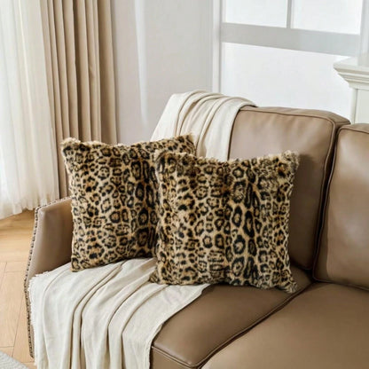 1/2 Pcs Farmhouse Leopard Print Pillowcase, Minimalist Style, Suitable For Bedroom, Living Room, Home Decor, Car Cushion Cover (Pillow Insert Not Included)