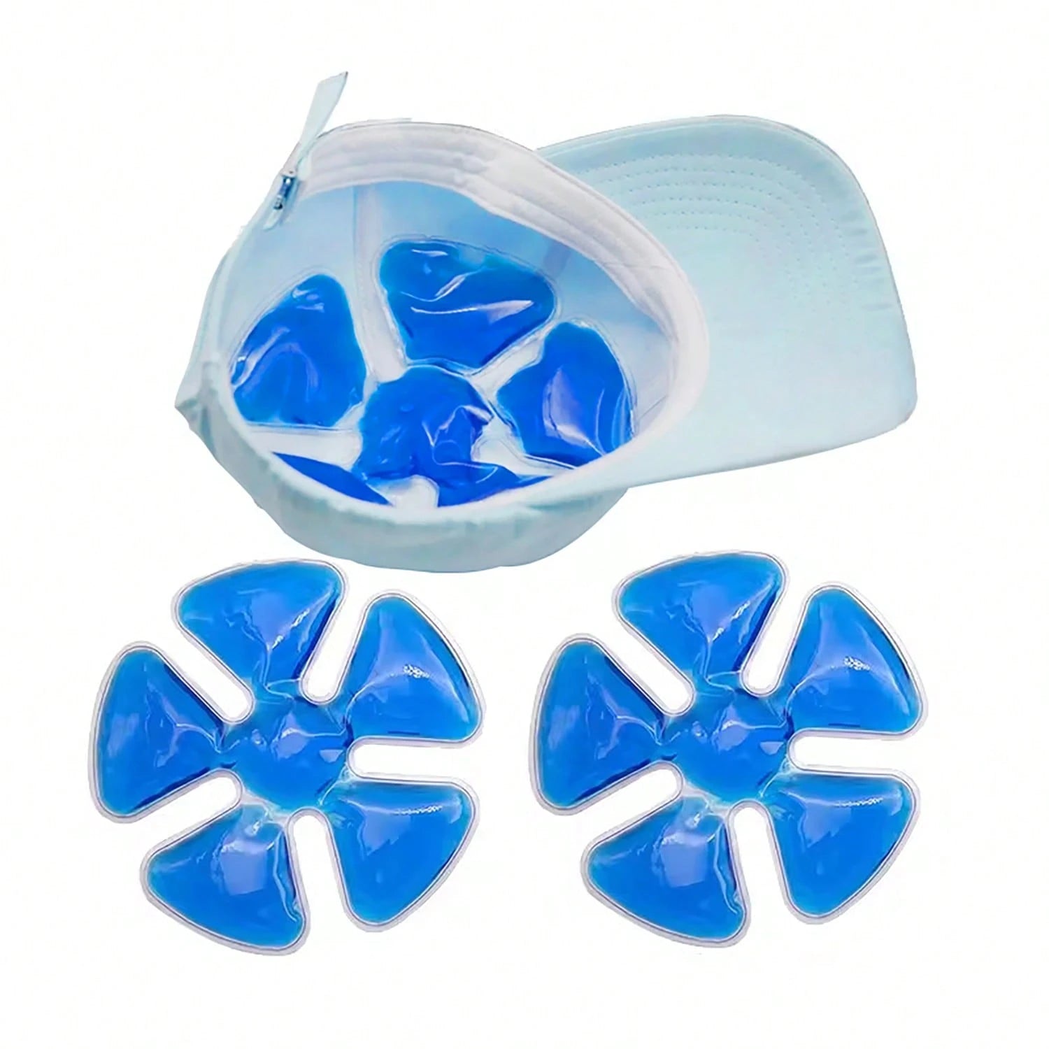 1/2 Reusable Helmet And Hat Cooling Gel Packs- Portable Head Cooling Pads, Plastic Material, Suitable For Sports, Outdoor Activities And Summer Sun Protection, Summer Cooling, Beach, Travel