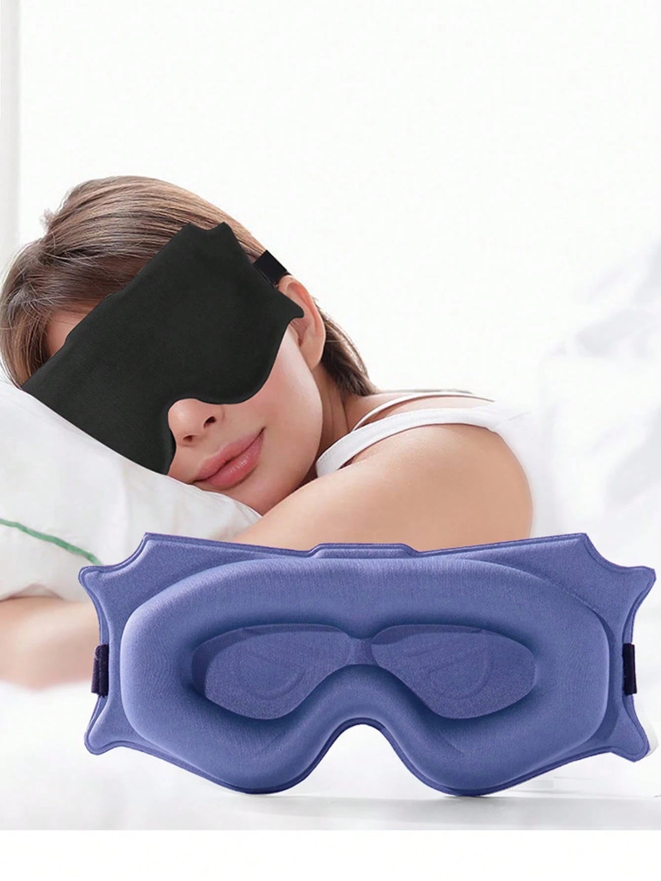1/2pcs 3d Silk Eye Mask, Suitable For Sleeping, Night Travel, Nap, With Light Blocking, Soft And ComfortableFor Bedroom,Travel,Office,School