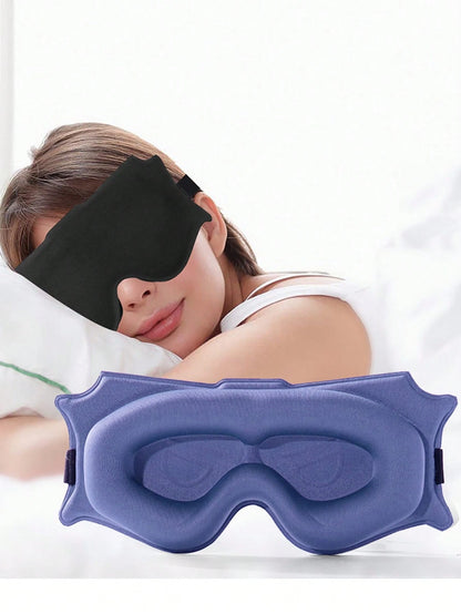 1/2pcs 3d Silk Eye Mask, Suitable For Sleeping, Night Travel, Nap, With Light Blocking, Soft And ComfortableFor Bedroom,Travel,Office,School