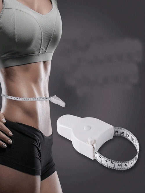 1/2pcs Auto Retractable Body Measuring Tape One Hand Self-Tightening Tape Measure Portable Waist Hip Bust Ruler Fitness Weight Loss Body Circumference Measurement Tool