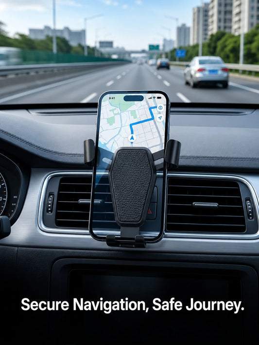 1/2pcs Car Navigation Phone Holder, Anti Shake Gravity Phone Holder For Car Air Vents, Car Interior Decoration, Car Accessories