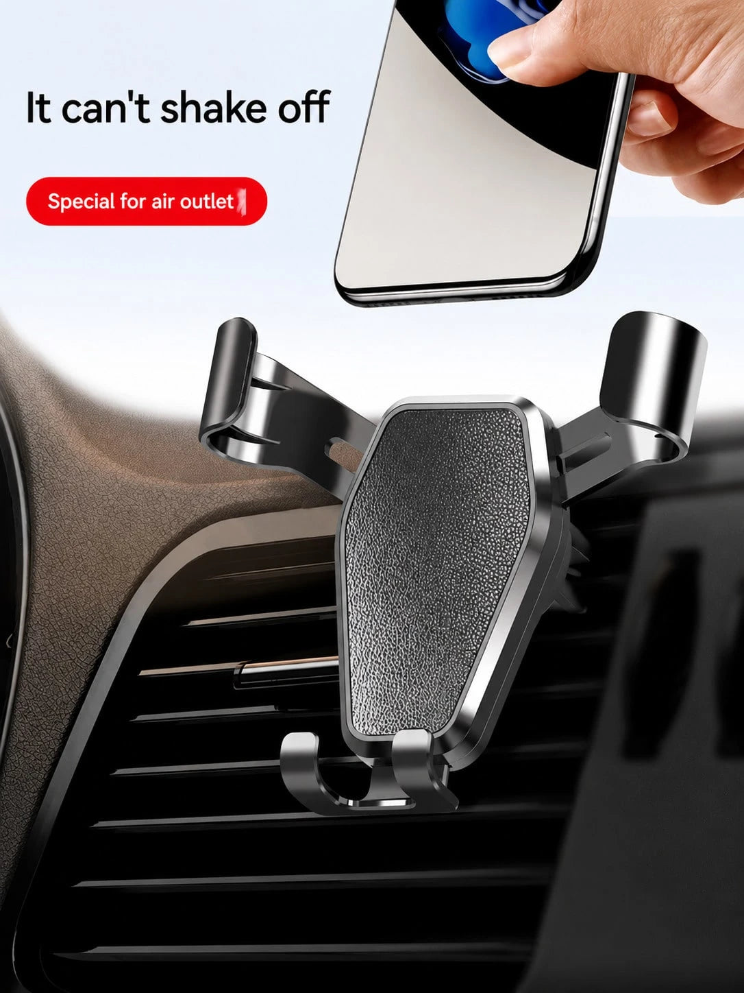 1/2pcs Car Navigation Phone Holder, Anti Shake Gravity Phone Holder For Car Air Vents, Car Interior Decoration, Car Accessories