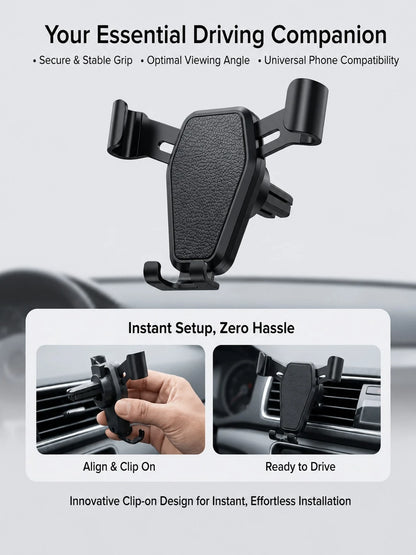 1/2pcs Car Navigation Phone Holder, Anti Shake Gravity Phone Holder For Car Air Vents, Car Interior Decoration, Car Accessories