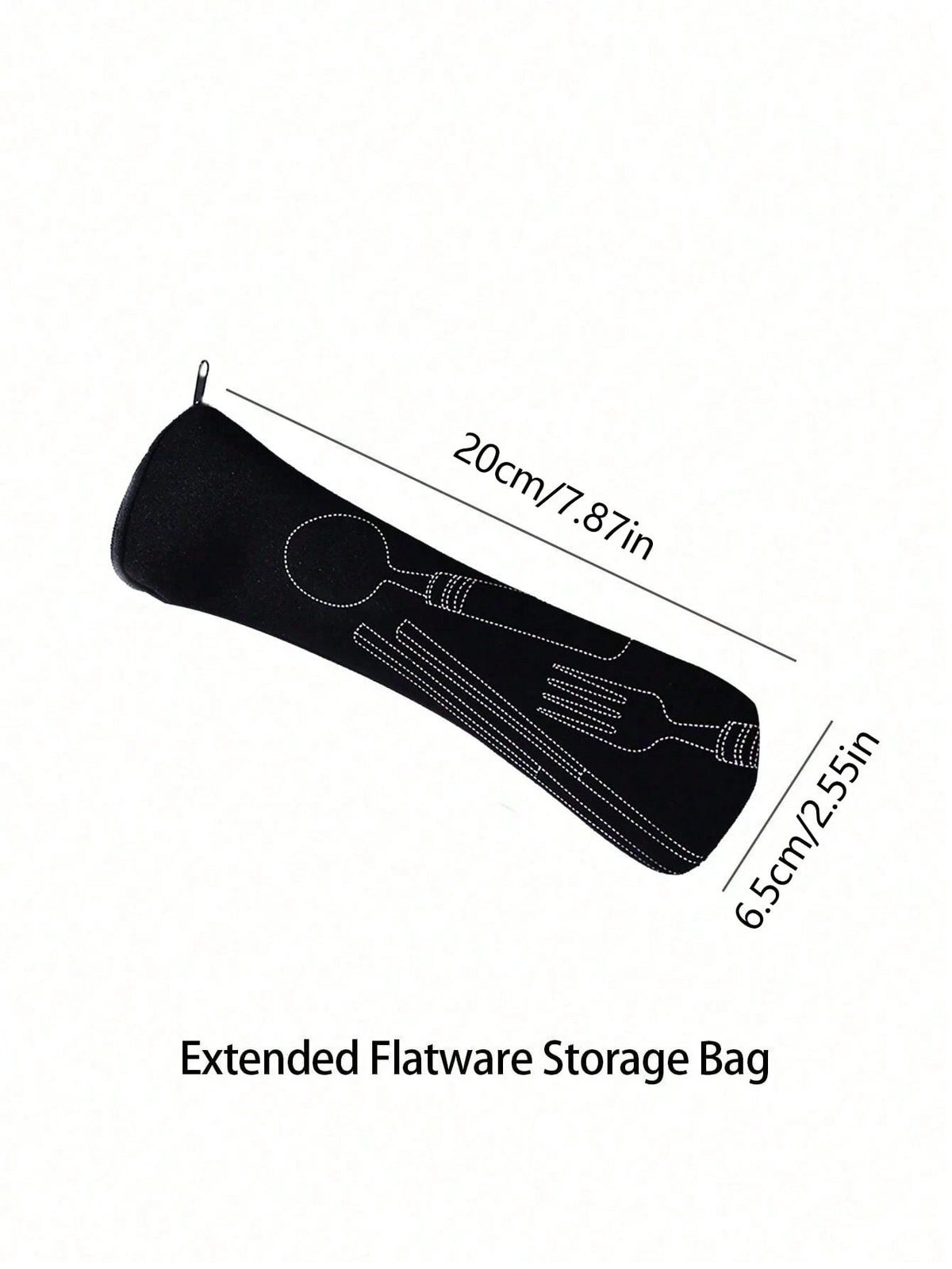 1/2pcs Cutlery Storage Bag, Zipper Cutlery Storage Bag Stainless Steel Spoon And Chopsticks Travel Portable Multicolor Bag, Reusable Flatware Storage Pocket, Perfect For Outdoor Travel Camping Office