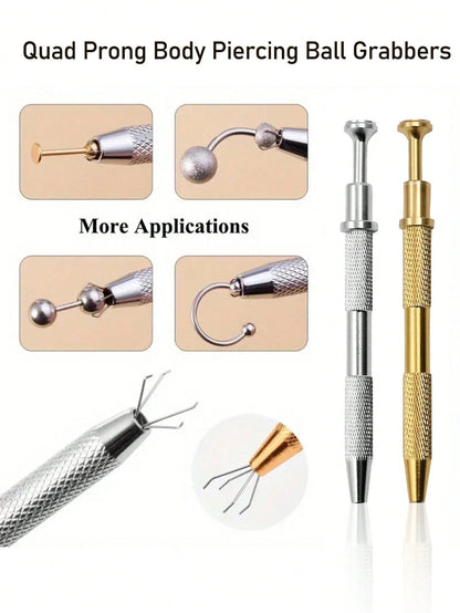 1/2pcs Four-Claw Ball Holder, Picking Tool, Crystal Claw Tweezers, Jewelry Making Clamp Tool, Y2K Goth Travel Essential Pen Accessory, Sports Hair Brush
