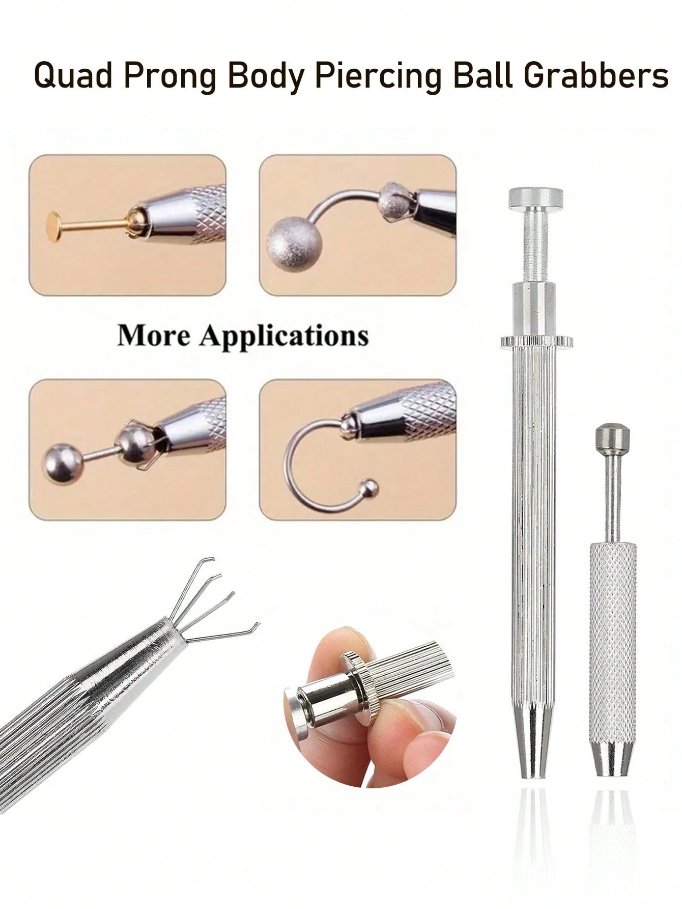 1/2pcs Four-Claw Ball Holder, Picking Tool, Crystal Claw Tweezers, Jewelry Making Clamp Tool, Y2K Goth Travel Essential Pen Accessory, Sports Hair Brush