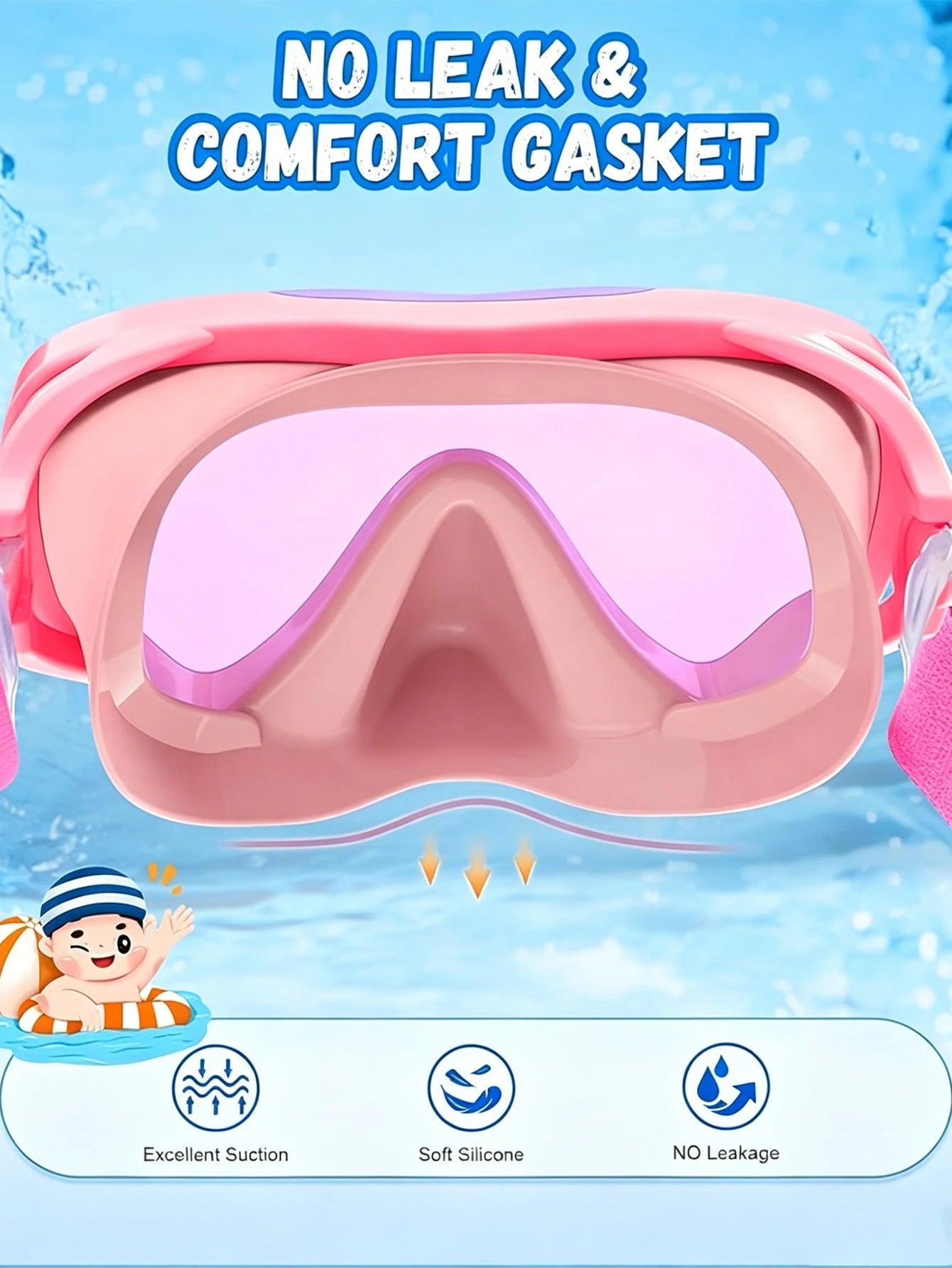 1/2pcs Kids Swimming Goggles With Fabric Strap, Suitable For 3-15 Years Old Children, Anti-Leak Swim Goggles With 180° Clear Vision, Back To School