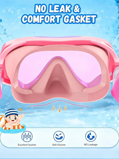 1/2pcs Kids Swimming Goggles With Fabric Strap, Suitable For 3-15 Years Old Children, Anti-Leak Swim Goggles With 180° Clear Vision, Back To School