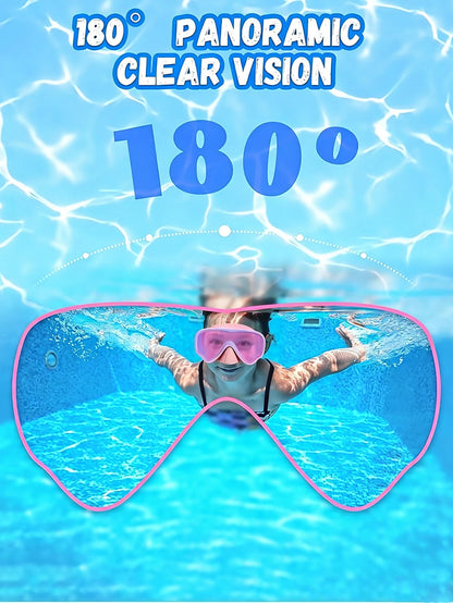 1/2pcs Kids Swimming Goggles With Fabric Strap, Suitable For 3-15 Years Old Children, Anti-Leak Swim Goggles With 180° Clear Vision, Back To School