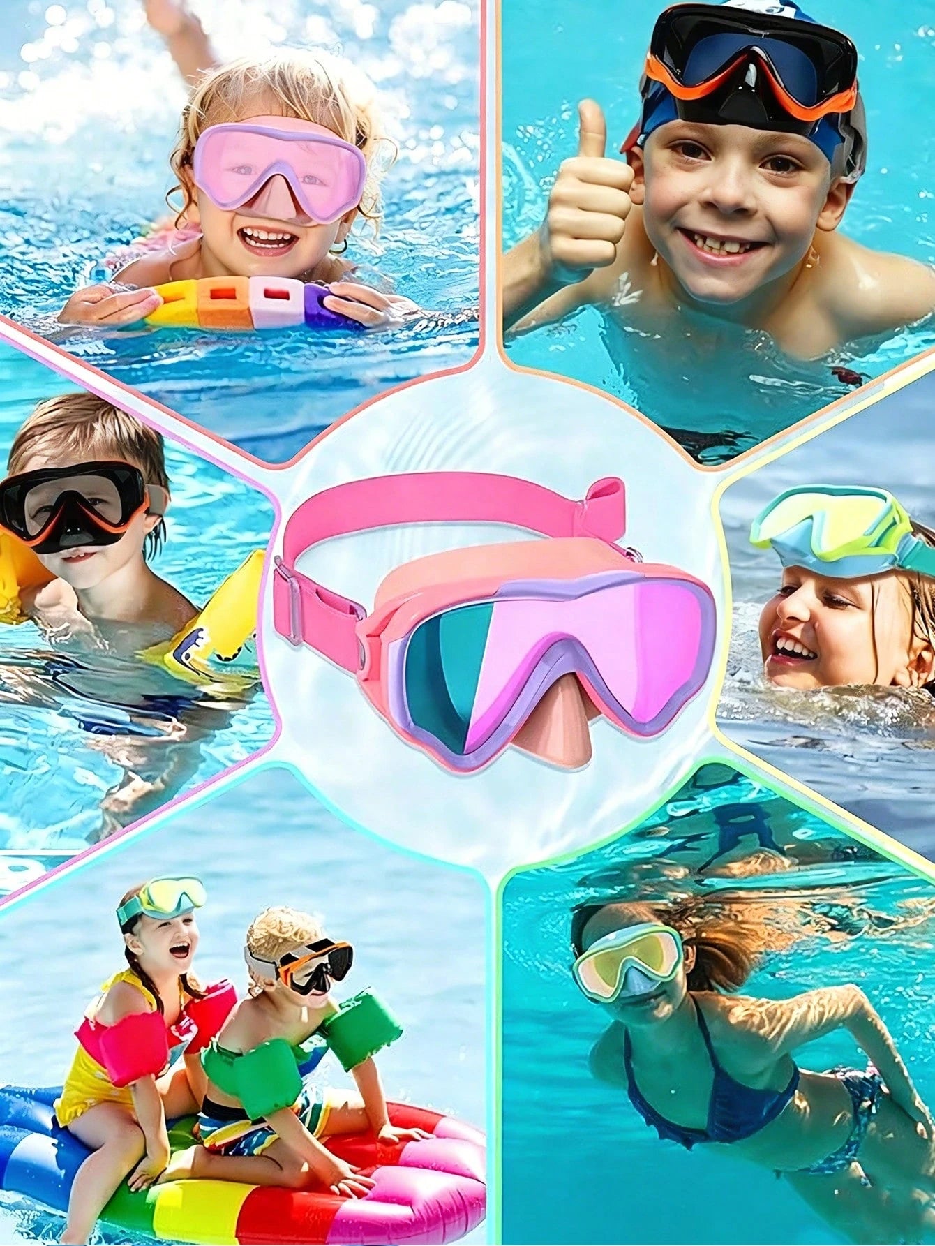 1/2pcs Kids Swimming Goggles With Fabric Strap, Suitable For 3-15 Years Old Children, Anti-Leak Swim Goggles With 180° Clear Vision, Back To School