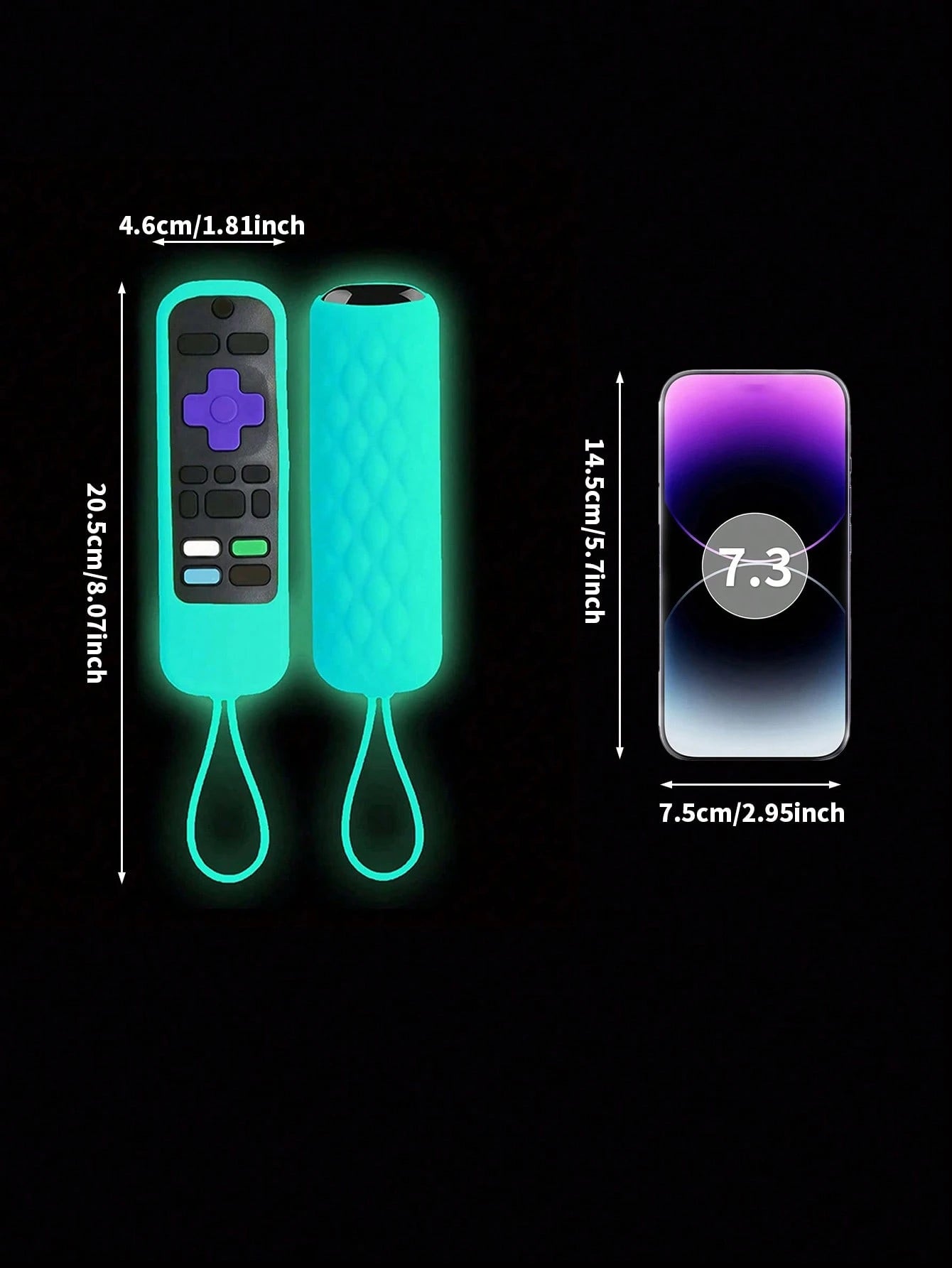 1/2pcs Remote Control Protective Cover, Multi-Color Luminous,Silicone Anti-Fall Shell, Suitable For TV Sets Children's Party Decorations