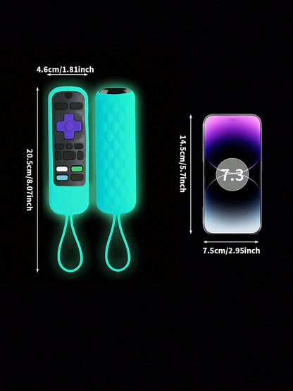1/2pcs Remote Control Protective Cover, Multi-Color Luminous,Silicone Anti-Fall Shell, Suitable For TV Sets Children's Party Decorations