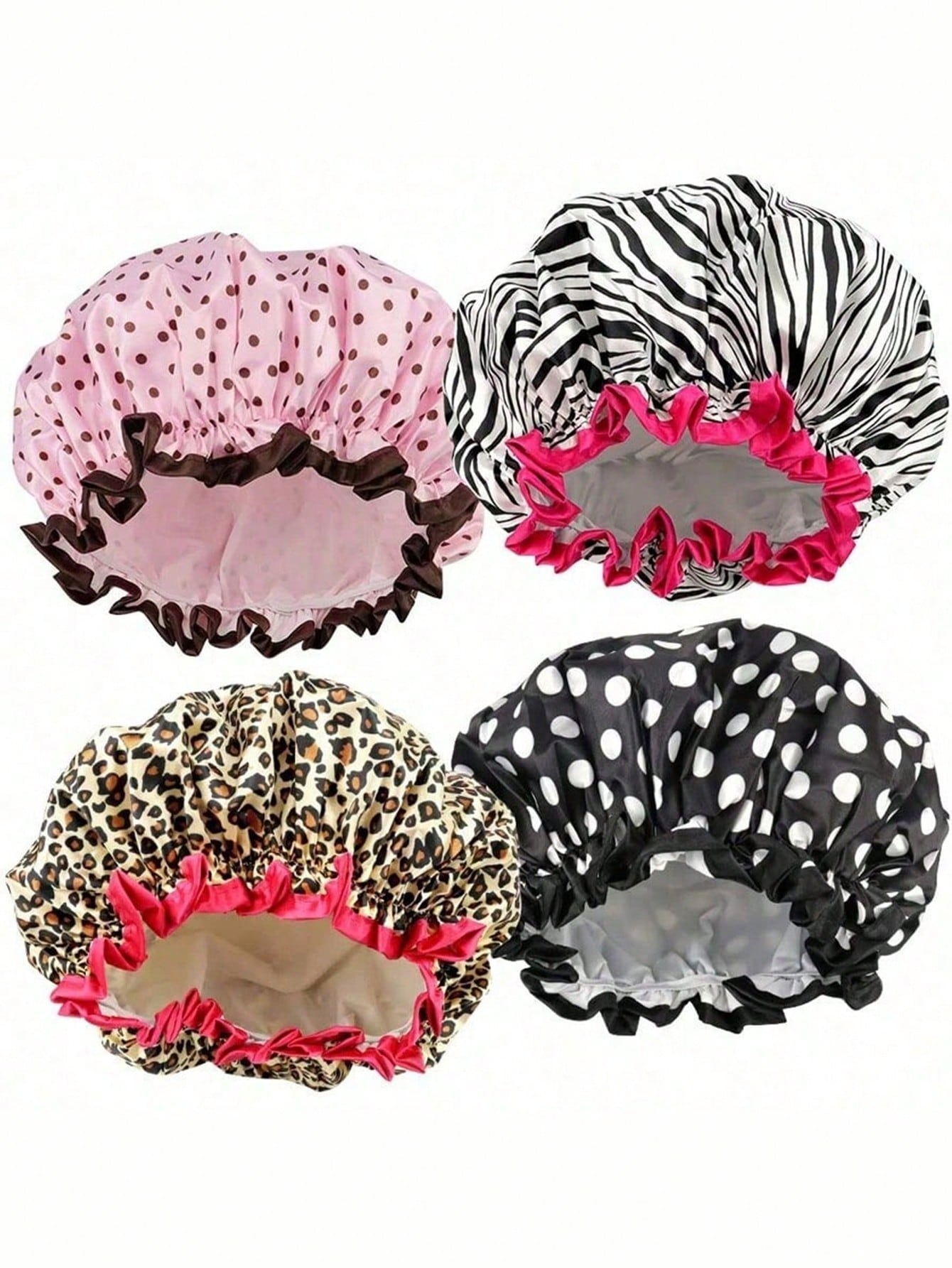 1/2pcs Women's Reusable Waterproof Elastic Shower Cap, Suitable For Long Hair, Home Bathroom Decor, Autumn, Back To School Season