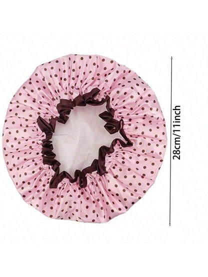 1/2pcs Women's Reusable Waterproof Elastic Shower Cap, Suitable For Long Hair, Home Bathroom Decor, Autumn, Back To School Season
