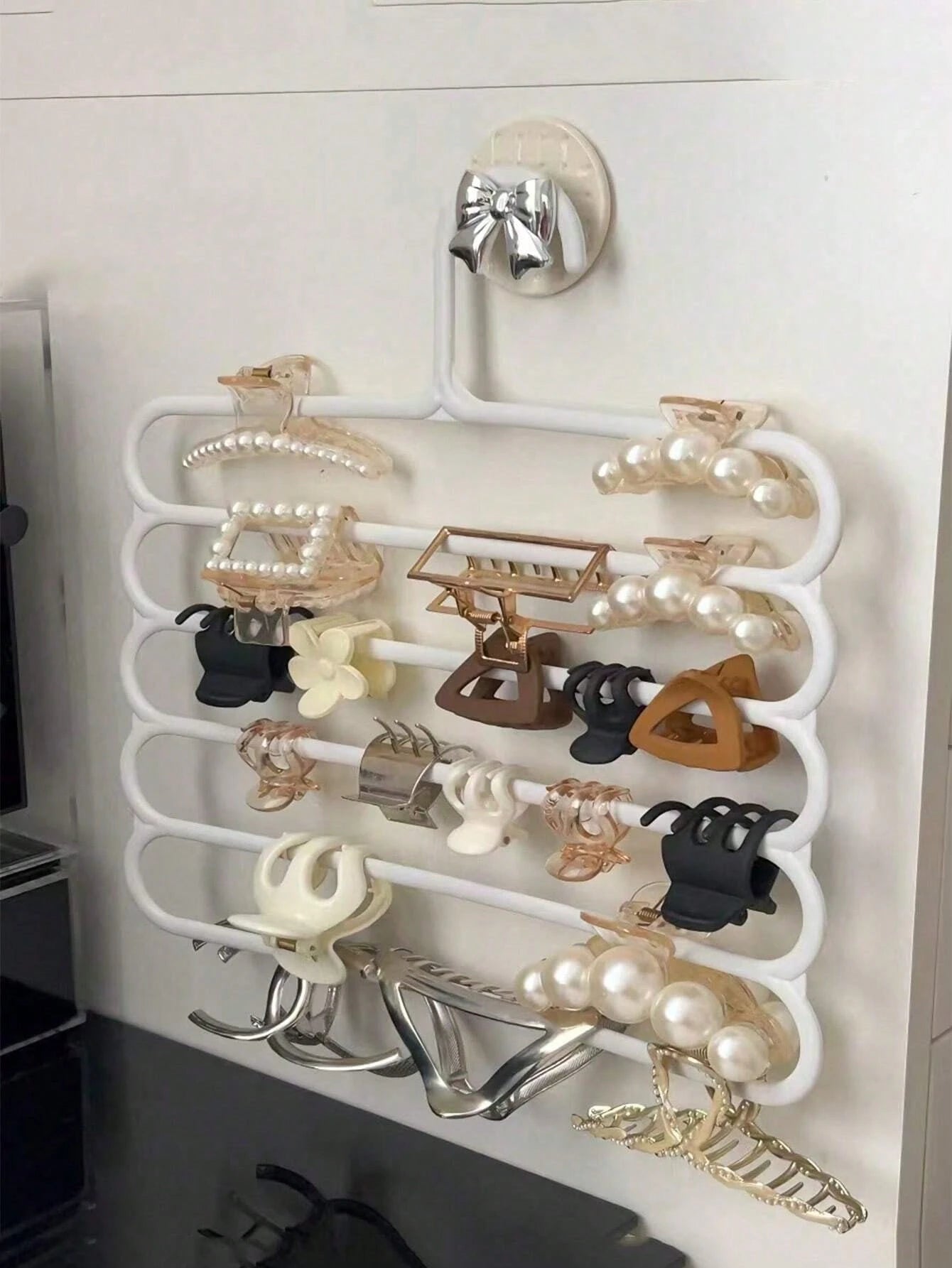 1/3 Hair Clip Hair Accessory Storage Rack, Wall-Mounted Large Capacity Multi-Layer Dorm Hair Clip And Hairband Storage Rack, Perfect For Gender Reveal Party, Birthday, Wedding, Party, Perfect Gift For
