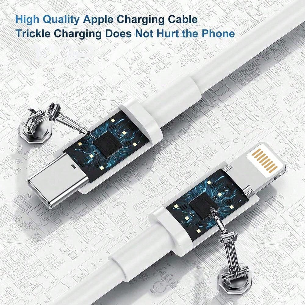 1-3 Pcs PD 30W Fast Charging 3.3FT/100CM High-Efficiency Data Transfer Fast Charging Cable Compatible With IPhone 14 Pro Max/14 Pro/14 Plus/14/13/12/11/XS/XR/8/7/6, IPad Series Fast Charger Cable Comp