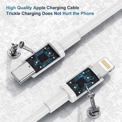 1-3 Pcs PD 30W Fast Charging 3.3FT/100CM High-Efficiency Data Transfer Fast Charging Cable Compatible With IPhone 14 Pro Max/14 Pro/14 Plus/14/13/12/11/XS/XR/8/7/6, IPad Series Fast Charger Cable Comp