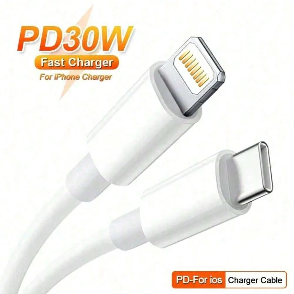 1-3 Pcs PD 30W Fast Charging 3.3FT/100CM High-Efficiency Data Transfer Fast Charging Cable Compatible With IPhone 14 Pro Max/14 Pro/14 Plus/14/13/12/11/XS/XR/8/7/6, IPad Series Fast Charger Cable Comp