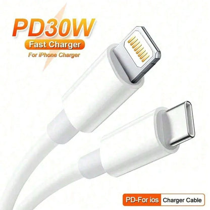 1-3 Pcs PD 30W Fast Charging 3.3FT/100CM High-Efficiency Data Transfer Fast Charging Cable Compatible With IPhone 14 Pro Max/14 Pro/14 Plus/14/13/12/11/XS/XR/8/7/6, IPad Series Fast Charger Cable Comp