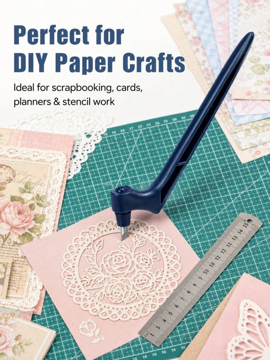1/3PCS Paper Craft Cutting Tools, 360-Degree Rotating Blade, Stainless Steel Craft Knife, Utility Knife, And Art Cutting Tools, Suitable For Templates, Vinyl, And Scrapbooks.