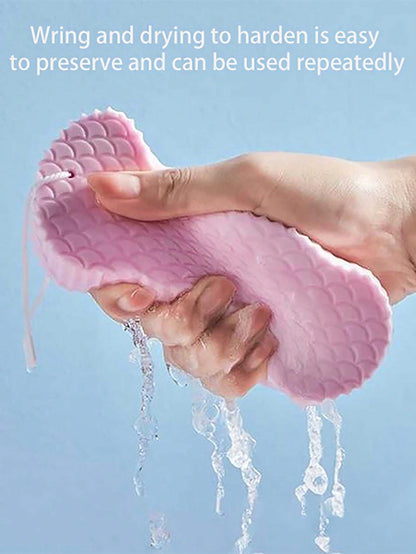 1/4/5pcs Universal 3D Textured Bath Sponge Exfoliating Body Scrubbing Cleaning Tool