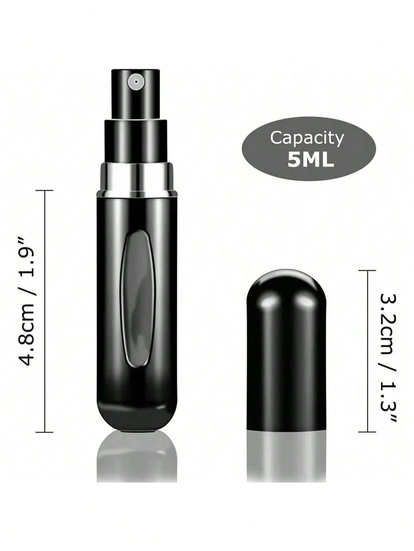 1/5/10pcs, 5ml Perfume Atomizer Refillable Spray Bottle, Portable Travel Perfume Bottle, Perfume Sprayer, Mini Perfume Sample Vial