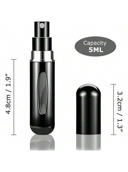 1/5/10pcs, 5ml Perfume Atomizer Refillable Spray Bottle, Portable Travel Perfume Bottle, Perfume Sprayer, Mini Perfume Sample Vial