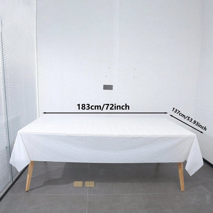1/5/8pcs- Plastic Tablecloth, Suitable For Rectangular Tables, Light Green Disposable Tablecloth, Waterproof Sage Green Tablecloth, Suitable For Birthday, Bridal Wedding, Baby Shower Decoration, Back
