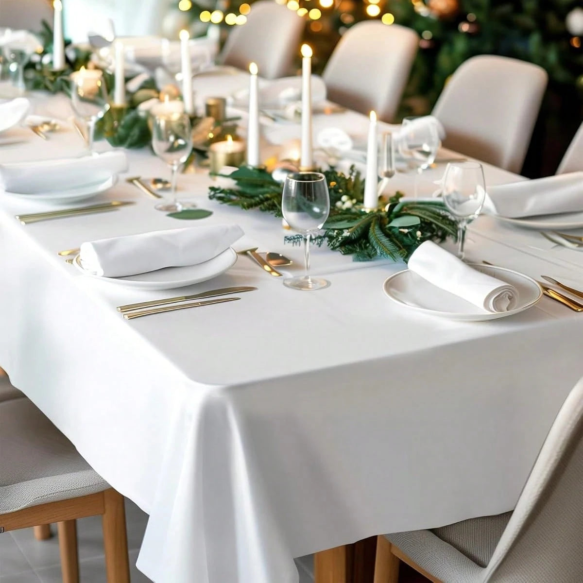 1/5/8pcs- Plastic Tablecloth, Suitable For Rectangular Tables, Light Green Disposable Tablecloth, Waterproof Sage Green Tablecloth, Suitable For Birthday, Bridal Wedding, Baby Shower Decoration, Back