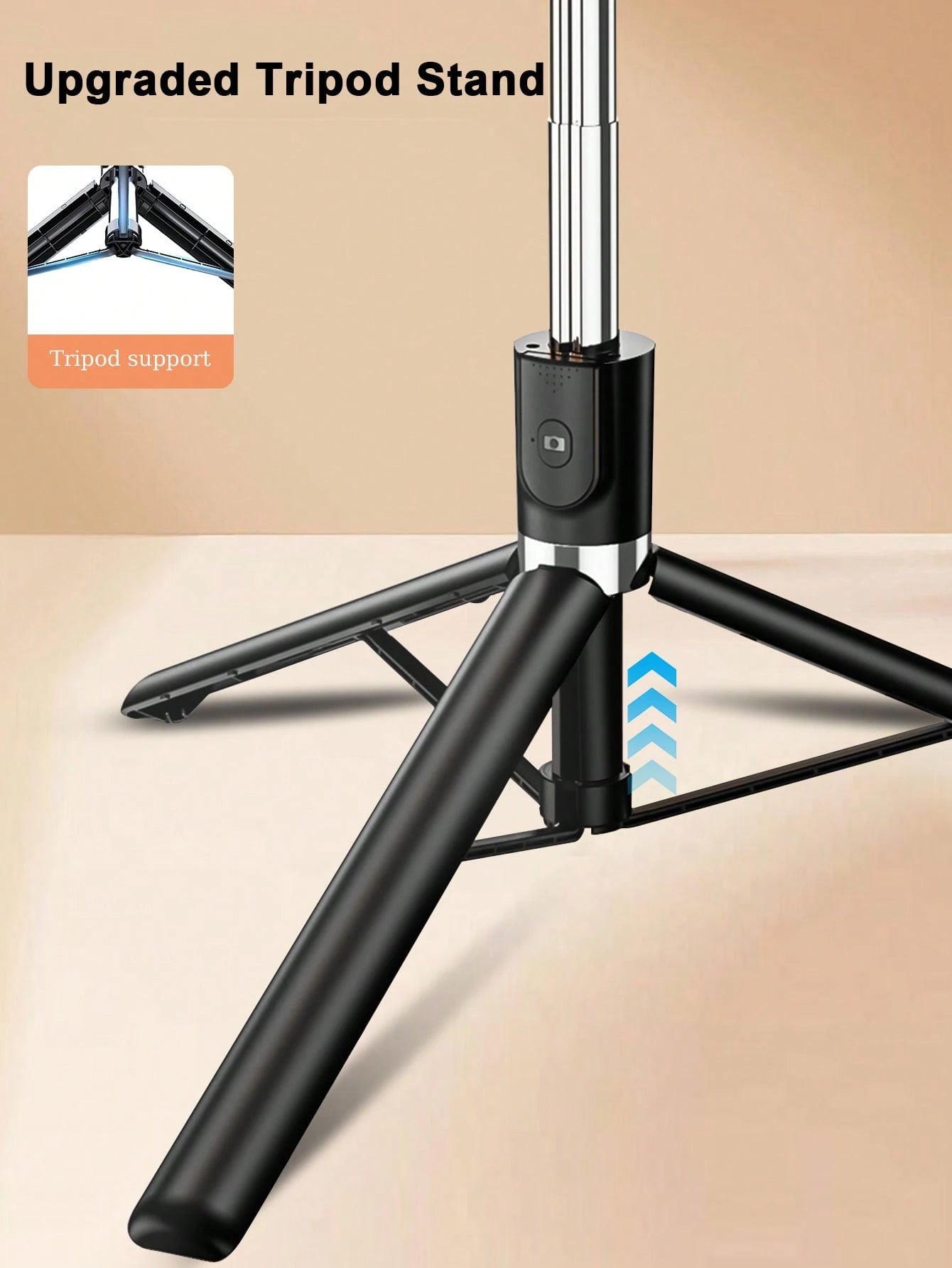 1.7m/70cm Wireless Bluetooth Selfie Stick Tripod With LED Fill Light And Wireless Remote Control; Includes 360° Rotatable Phone Holder, Compatible With Android Smartphones- Perfect For Travel, Selfie