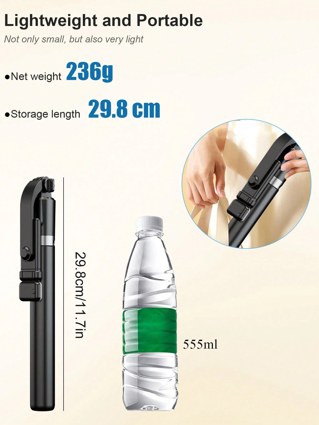1.7m/70cm Wireless Bluetooth Selfie Stick Tripod With LED Fill Light And Wireless Remote Control; Includes 360° Rotatable Phone Holder, Compatible With Android Smartphones- Perfect For Travel, Selfie