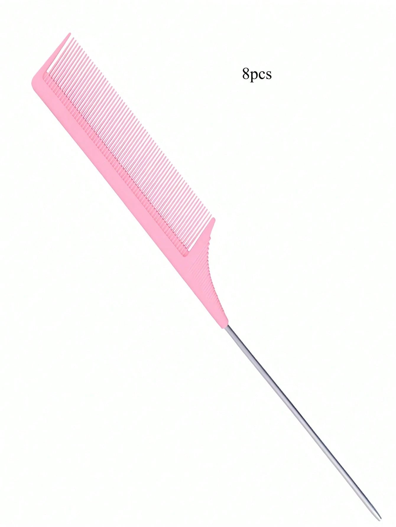 1-8PCS Rat Tail Comb Pointed Tip With Hook For Hair Parting Dyeing Highlighting Teasing Heat Resistant For Women Girls Barber Salon Beauty Travel Essential Back To School Holiday Hair Accessory Comb H