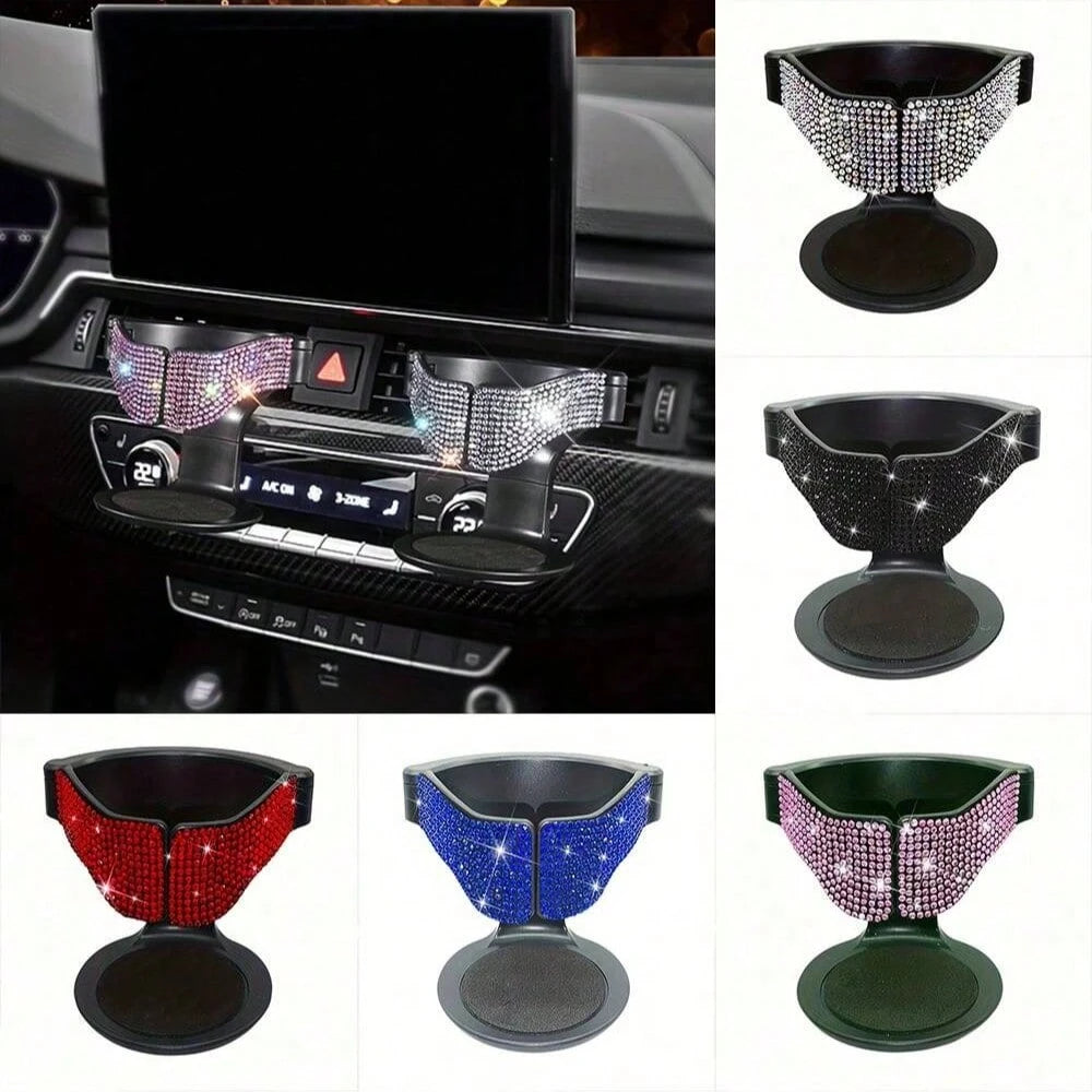 1 Car Cup Holder, Rhinestone Crystal Car Air Vent Cup Holder, Drink Cup Holder, Air Conditioner Vent, Ashtray Holder, Storage Rack