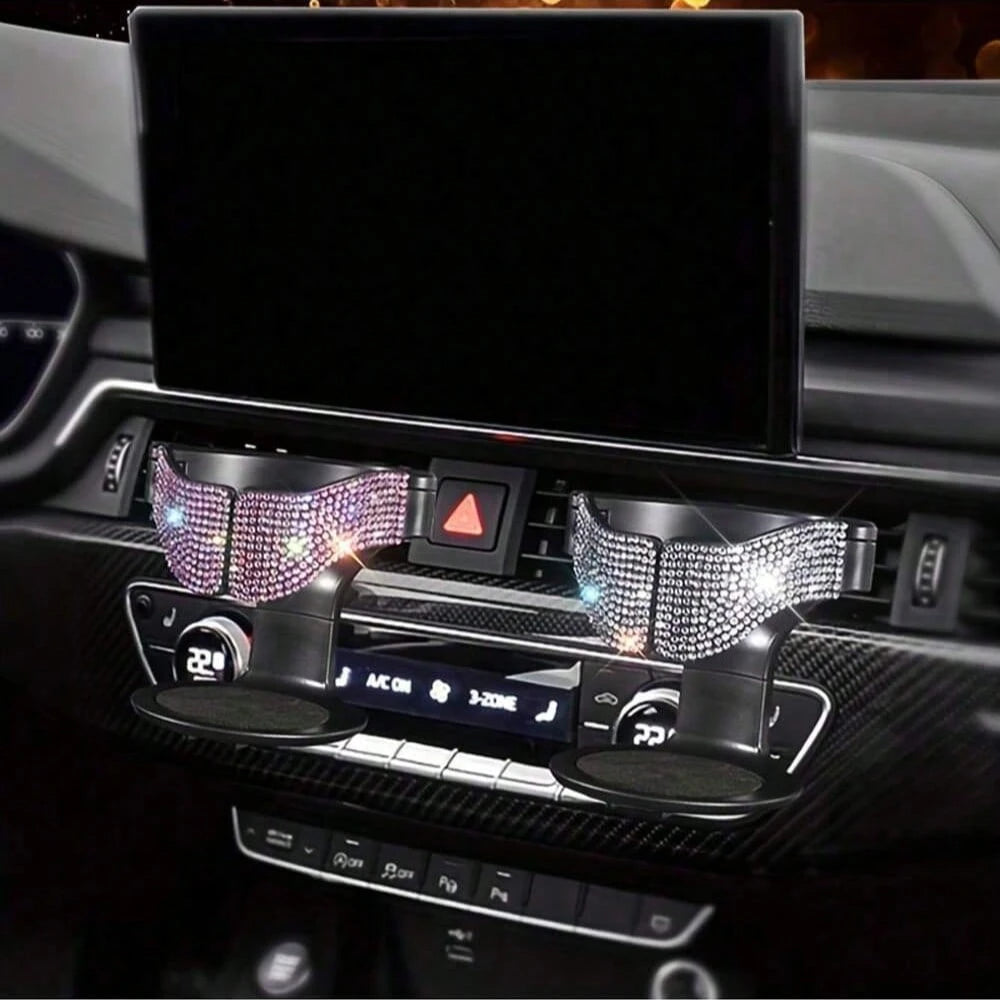 1 Car Cup Holder, Rhinestone Crystal Car Air Vent Cup Holder, Drink Cup Holder, Air Conditioner Vent, Ashtray Holder, Storage Rack