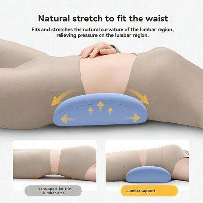 1 Ergonomic Lumbar Pillow, 3D Butterfly Wing Waist Cushion, Zoned Engineering Design For Precise Back Fit, Suitable For All Sleeping Positions, Breathable And Curved, Removable Washable Cover, Neck An