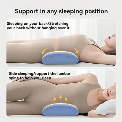 1 Ergonomic Lumbar Pillow, 3D Butterfly Wing Waist Cushion, Zoned Engineering Design For Precise Back Fit, Suitable For All Sleeping Positions, Breathable And Curved, Removable Washable Cover, Neck An