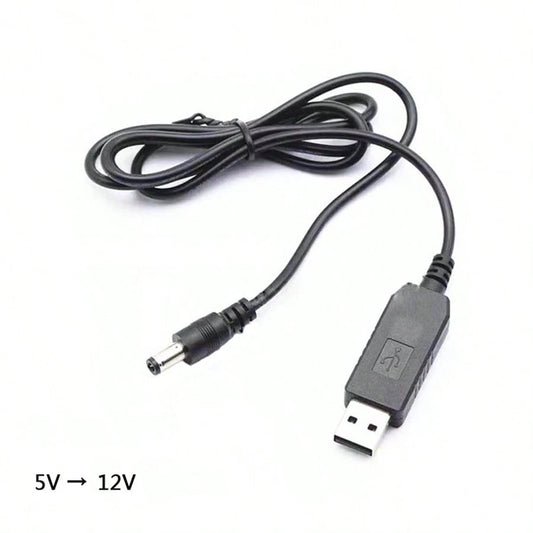 1 Meter 5V USB To 12V DC Male Boost Cable USB Wireless Network Power Cord 12V Adapter Router Optical Modem Power-Off Continuous Network Boost Line