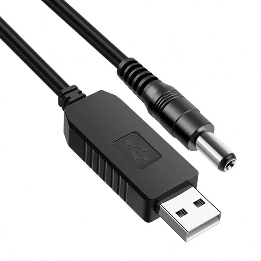 1 Meter 5V USB To 12V DC Male Boost Cable USB Wireless Network Power Cord 12V Adapter Router Optical Modem Power-Off Continuous Network Boost Line