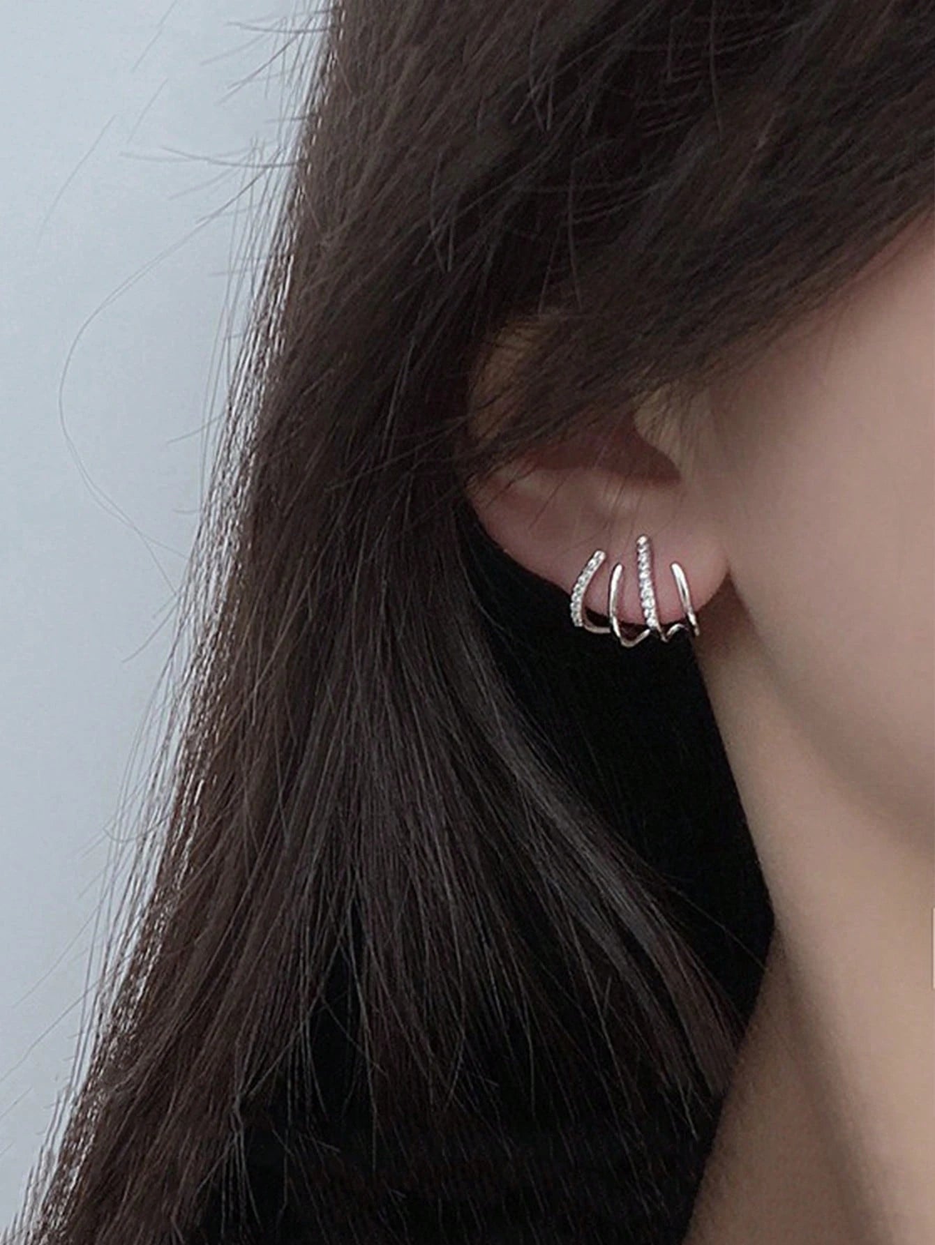 1 Pair Claw-Shaped Earrings, Unique Design, Niche Luxury, High-End Fashion Ear Jewelry