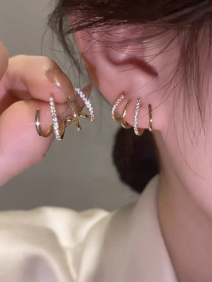1 Pair Claw-Shaped Earrings, Unique Design, Niche Luxury, High-End Fashion Ear Jewelry