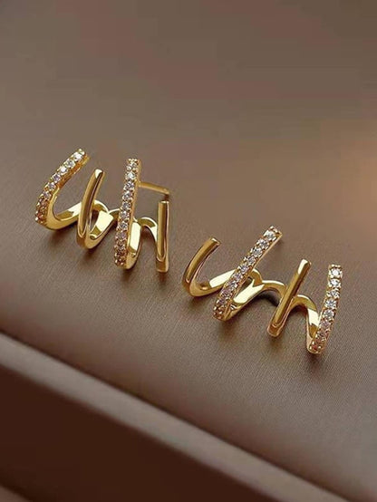 1 Pair Claw-Shaped Earrings, Unique Design, Niche Luxury, High-End Fashion Ear Jewelry