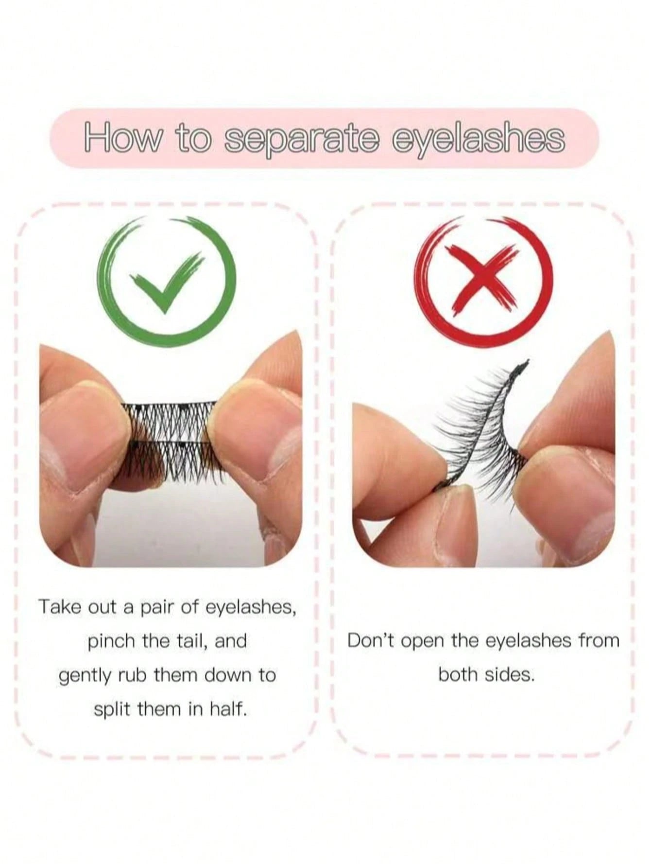 1 Pair Natural Short Magnetic Fake Eyelashes With 1 Clip, Handmade Faux Mink Lashes, No Glue Needed, Suitable For Daily Wear