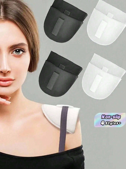 1 Pair Shoulder Pads, 0.59 Inch Thick, Breathable Sponge Pads, Unisex, For High/Low Shoulder Blazers And T-Shirts, Back To School Gift.