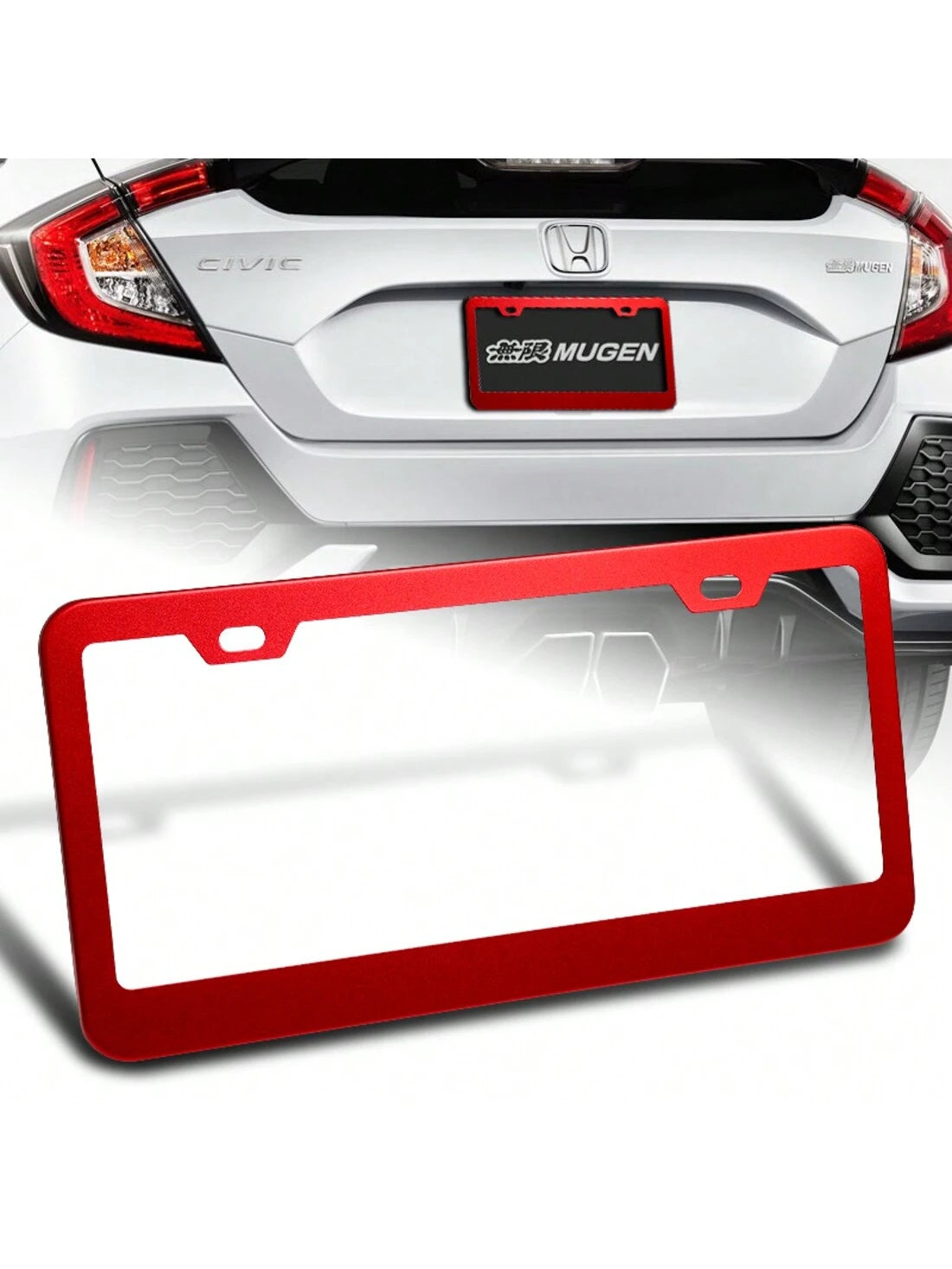 1-Pair Stainless Steel Car License Plate Frame Cover Front + Rear US Size