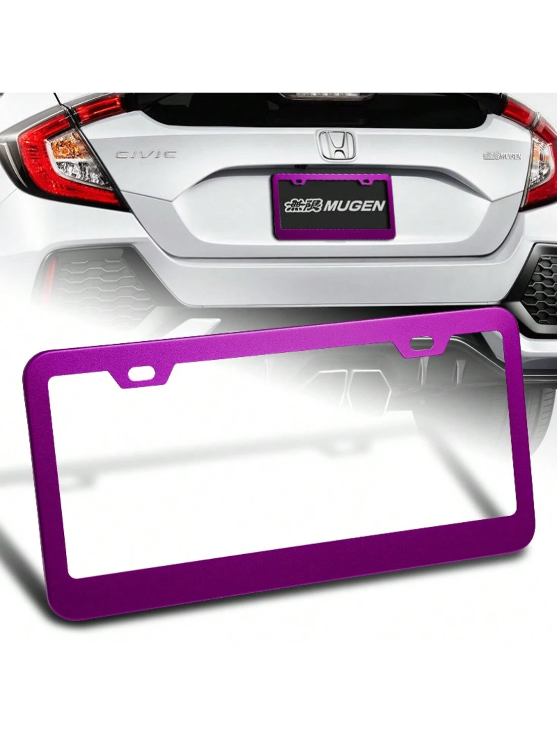 1-Pair Stainless Steel Car License Plate Frame Cover Front + Rear US Size