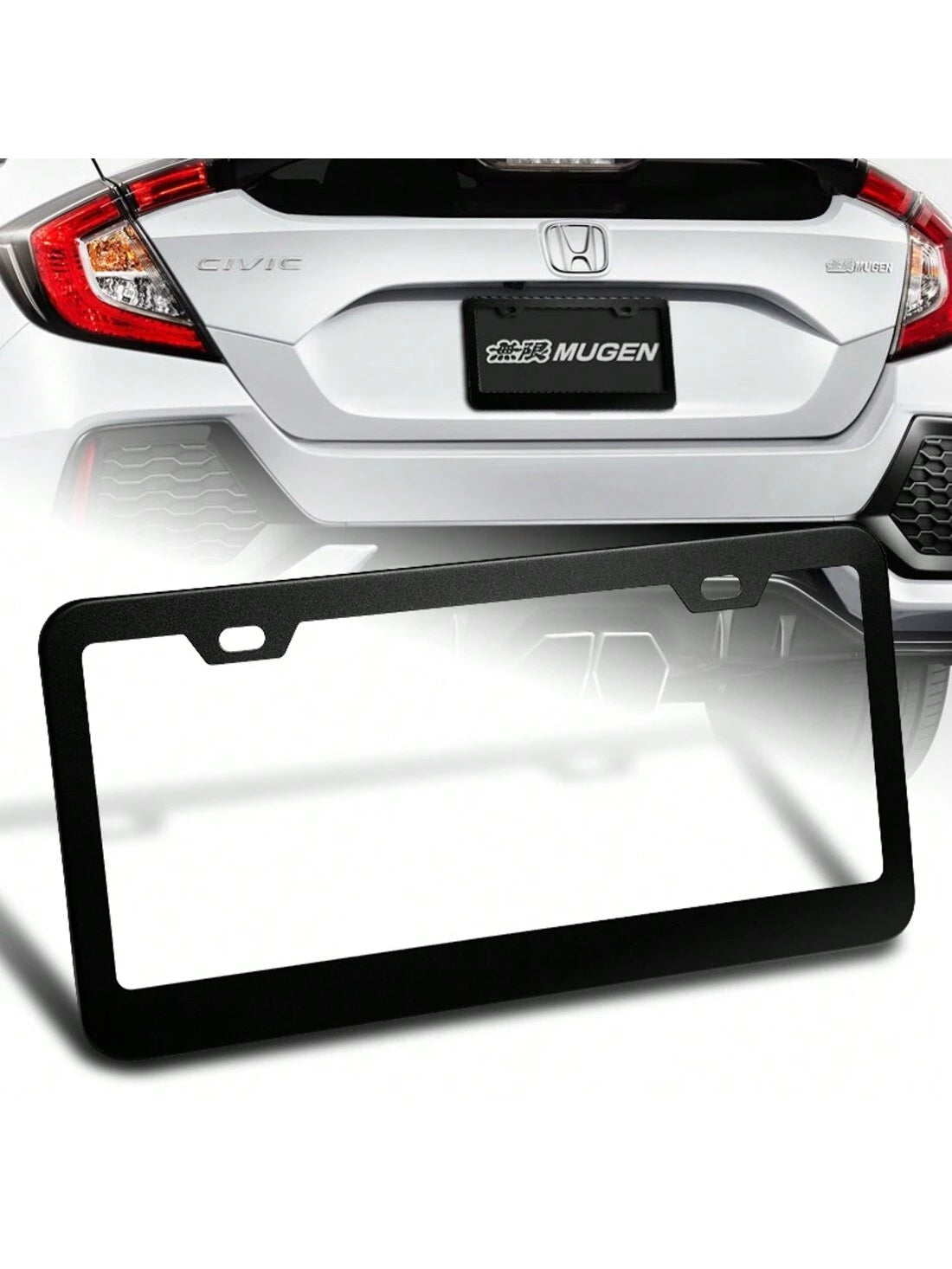 1-Pair Stainless Steel Car License Plate Frame Cover Front + Rear US Size