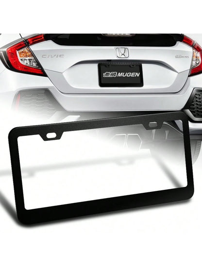 1-Pair Stainless Steel Car License Plate Frame Cover Front + Rear US Size